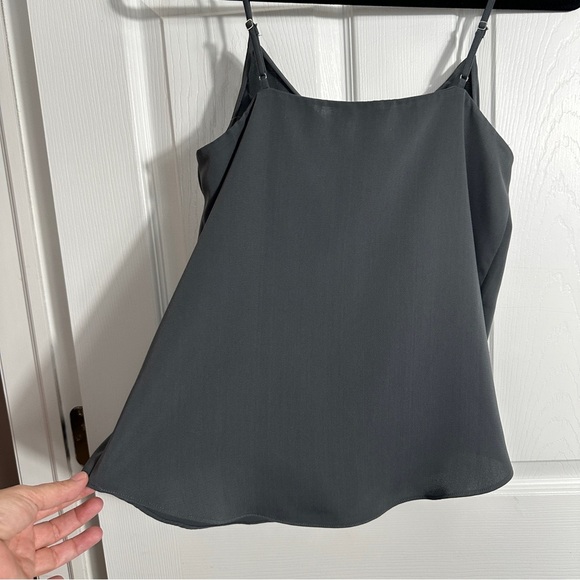 J. Crew sz. 2 gray cami, lingerie straps, unlined, loose, flowy, feminine - Picture 9 of 9